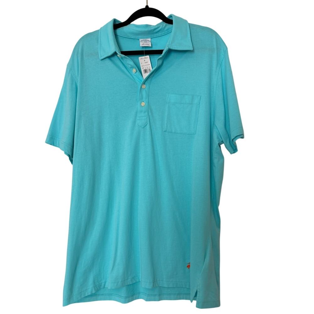 Brooks Brothers 1818 Men’s XXL Turquoise Polo Shirt 100% Cotton NWT